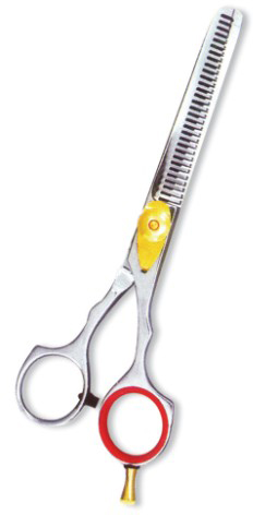 Rofessional Thinning Scissor. One Blade Teeth and One Blade Razor. Mirror Finish.