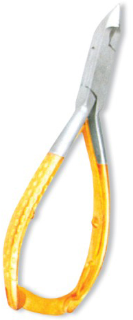 Cuticle Nipper, Double Spring w/lock. Half Gold.