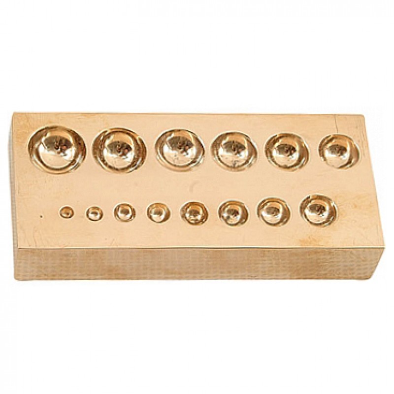 FLAT DAPPING DIE 14 HOLES